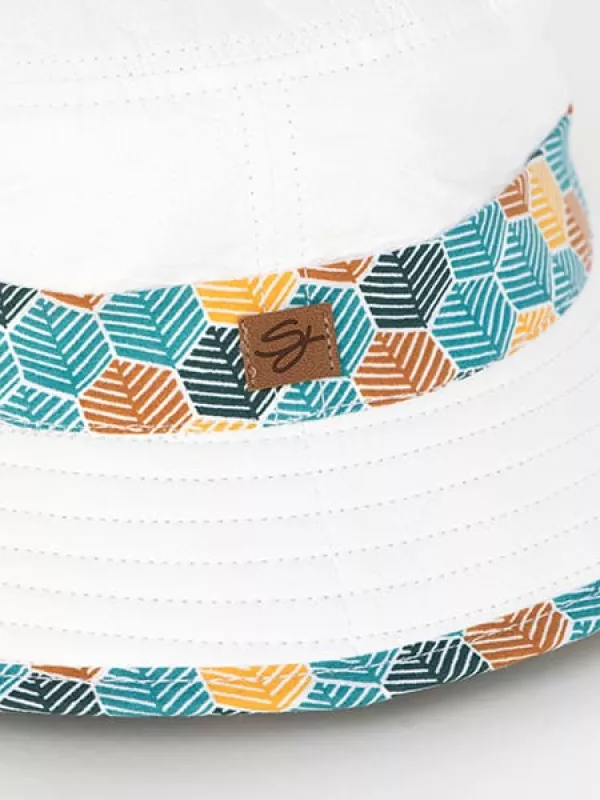 Chapeau protection solaire Amaury blanc et turquoise - Soway