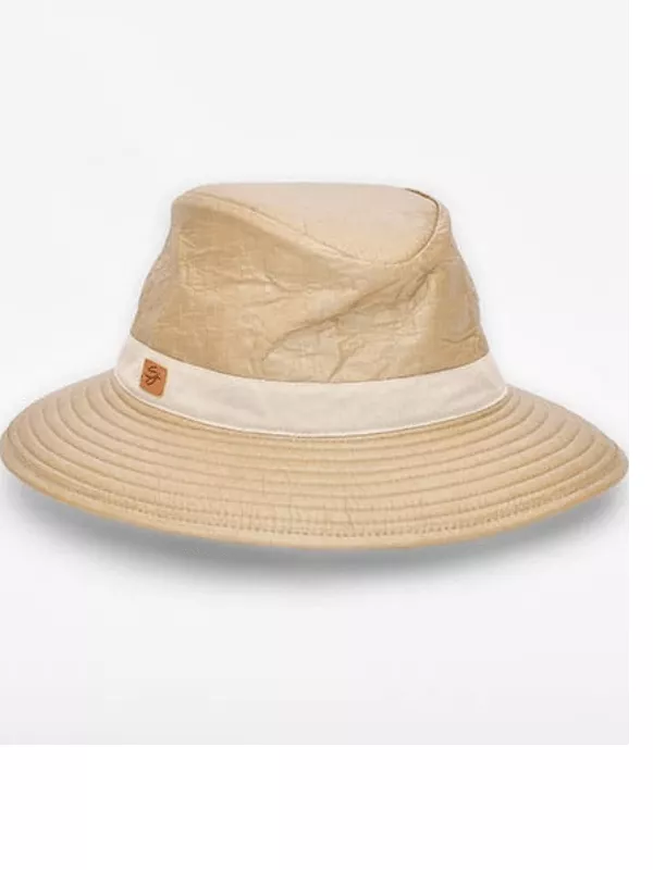 Chapeau protection solaire Parisien taupe et lin - Soway