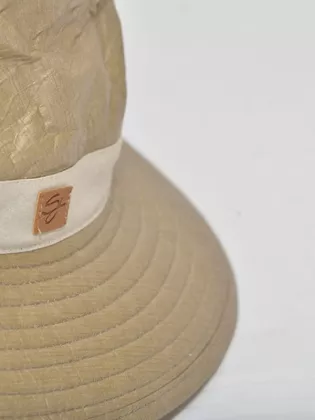 Chapeau protection solaire Parisien taupe et lin - Soway