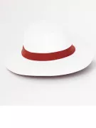 Chapeau protection solaire Bord de mer blanc et terracotta - Soway