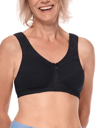 Soutien-gorge pour prothèse mammaire Leslie sans armature - Noir - Amoena