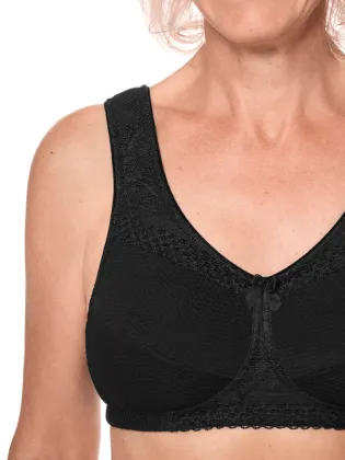 Soutien-gorge pour prothèse mammaire Leslie sans armature - Noir - Amoena