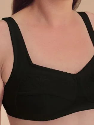 Soutien-gorge Katja pour prothèse coton noir sans armature Amoena