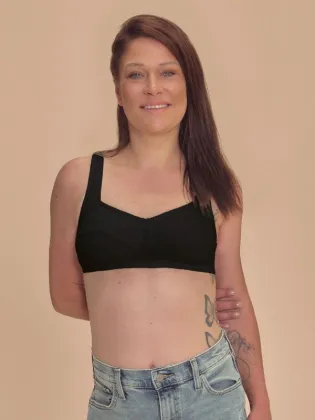 Soutien-gorge Katja pour prothèse coton noir sans armature Amoena
