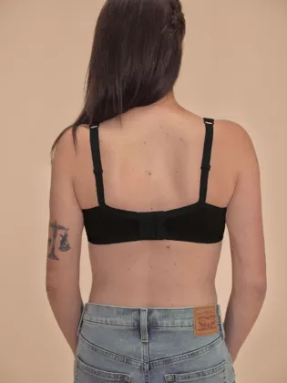 Soutien-gorge Katja pour prothèse coton noir sans armature Amoena