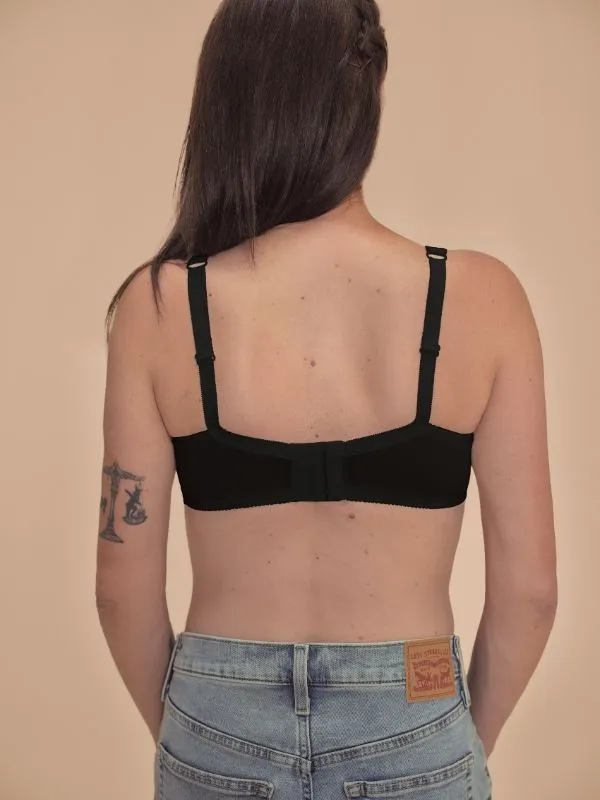 Soutien-gorge Katja pour prothèse coton noir sans armature Amoena