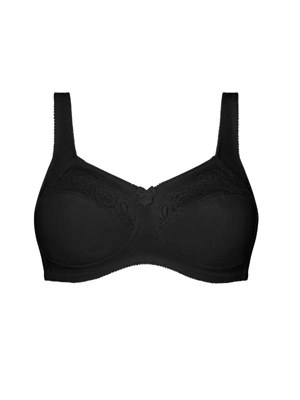Soutien-gorge Katja pour prothèse coton noir sans armature Amoena