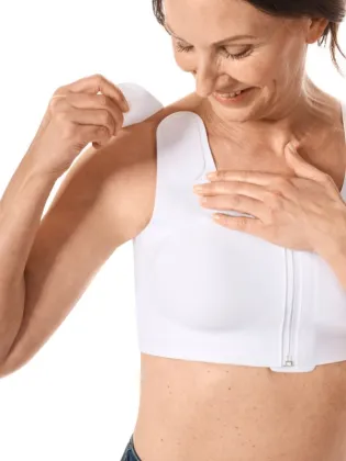 Soutien-gorge de compression Lymph Flow ouvert devant Amoena