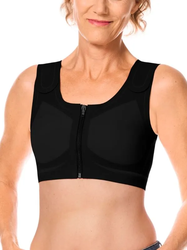 Soutien-gorge de compression Lymph Flow ouvert devant Amoena