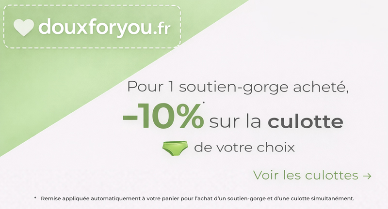 10% de remise sur la culotte de votre choix
